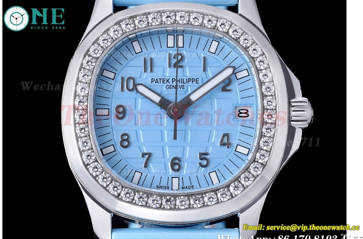Bezel RU Aquanaut Ladies 35mm Blue SS A324 TWF Diamond 0520